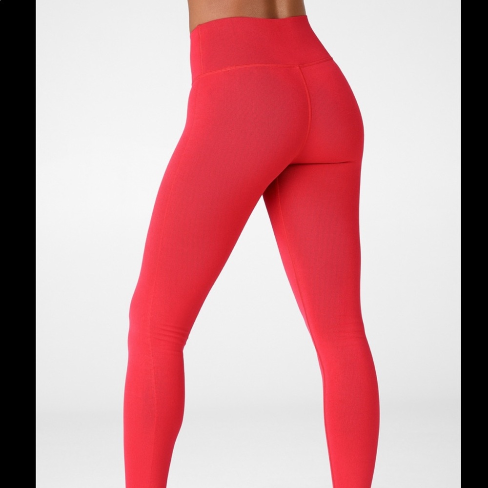 NWT Fabletics Red SculptKnit Leggings | High Waisted